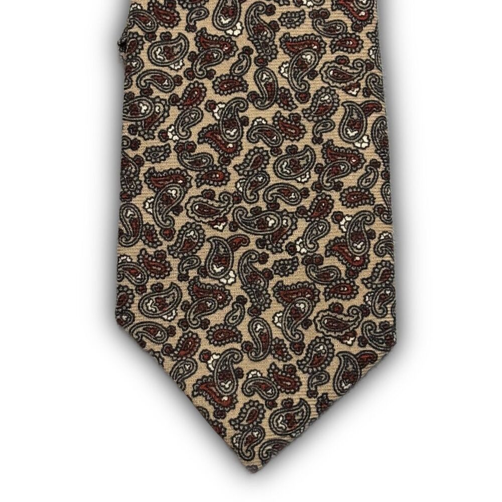 Vintage Michelsons Wool Paisley Tie